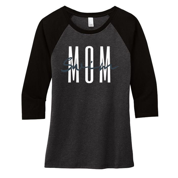 Swim Mom Swim Mama Swim Team Swimmers Mother Women's Tri-Blend 3/4-Sleeve Raglan Shirt