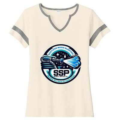 Ssp Mobile Services Dustless Blasting Surface Preparation Ladies Halftime Notch Neck Tee