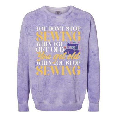 Sewing Machine Seamstress Quilting Sewing Colorblast Crewneck Sweatshirt