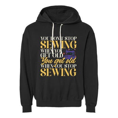 Sewing Machine Seamstress Quilting Sewing Garment-Dyed Fleece Hoodie