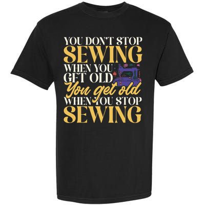 Sewing Machine Seamstress Quilting Sewing Garment-Dyed Heavyweight T-Shirt