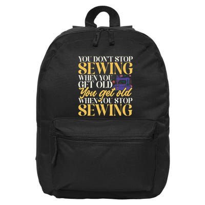 Sewing Machine Seamstress Quilting Sewing 16 in Basic Backpack