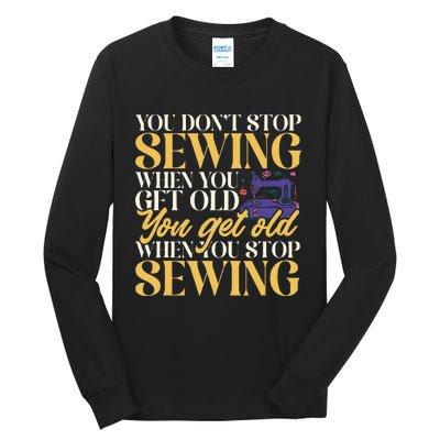 Sewing Machine Seamstress Quilting Sewing Tall Long Sleeve T-Shirt