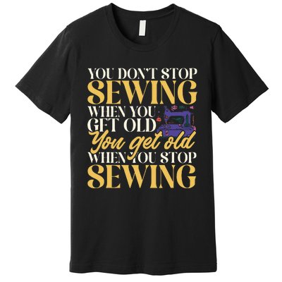 Sewing Machine Seamstress Quilting Sewing Premium T-Shirt