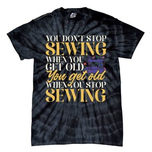 Sewing Machine Seamstress Quilting Sewing Tie-Dye T-Shirt