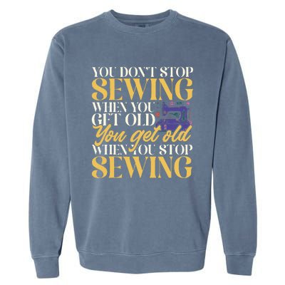 Sewing Machine Seamstress Quilting Sewing Garment-Dyed Sweatshirt