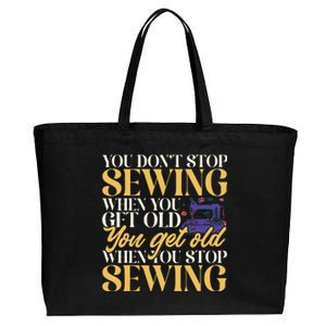 Sewing Machine Seamstress Quilting Sewing Cotton Canvas Jumbo Tote