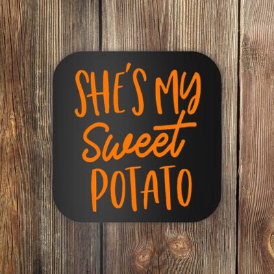 She's My Sweet Potato I Yam Set Couples Thanksgiving Funny Coaster