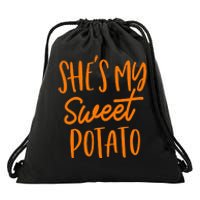 She's My Sweet Potato I Yam Set Couples Thanksgiving Funny Drawstring Bag