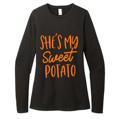 She's My Sweet Potato I Yam Set Couples Thanksgiving Funny Womens CVC Long Sleeve Shirt