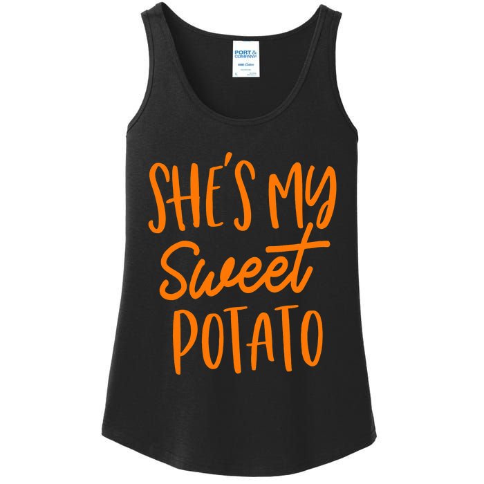 She's My Sweet Potato I Yam Set Couples Thanksgiving Funny Ladies Essential Tank