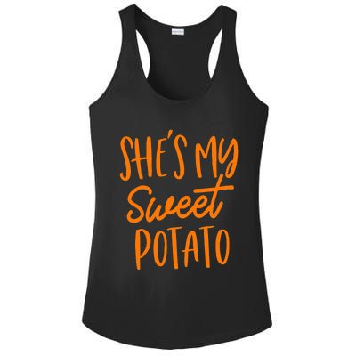 She's My Sweet Potato I Yam Set Couples Thanksgiving Funny Ladies PosiCharge Competitor Racerback Tank