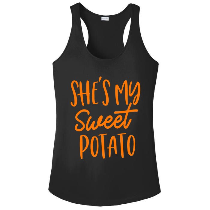 She's My Sweet Potato I Yam Set Couples Thanksgiving Funny Ladies PosiCharge Competitor Racerback Tank