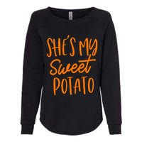 She's My Sweet Potato I Yam Set Couples Thanksgiving Funny Womens California Wash Sweatshirt