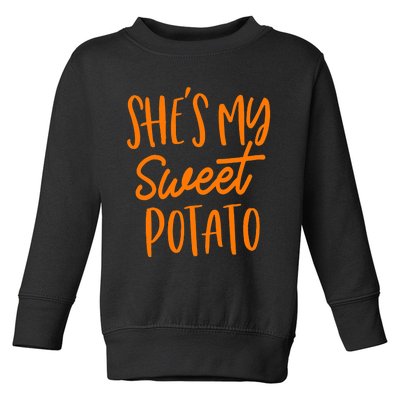 She's My Sweet Potato I Yam Set Couples Thanksgiving Funny Toddler Sweatshirt