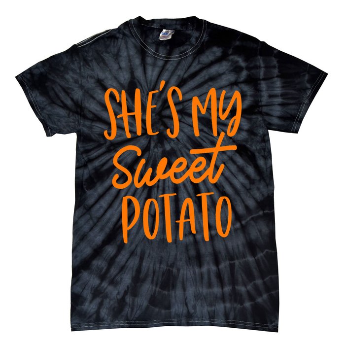 She's My Sweet Potato I Yam Set Couples Thanksgiving Funny Tie-Dye T-Shirt