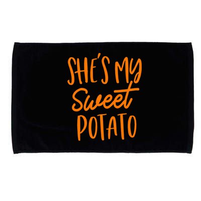 She's My Sweet Potato I Yam Set Couples Thanksgiving Funny Microfiber Hand Towel