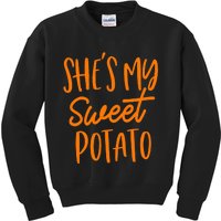 She's My Sweet Potato I Yam Set Couples Thanksgiving Funny Kids Sweatshirt