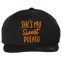 She's My Sweet Potato I Yam Set Couples Thanksgiving Funny Wool Snapback Cap