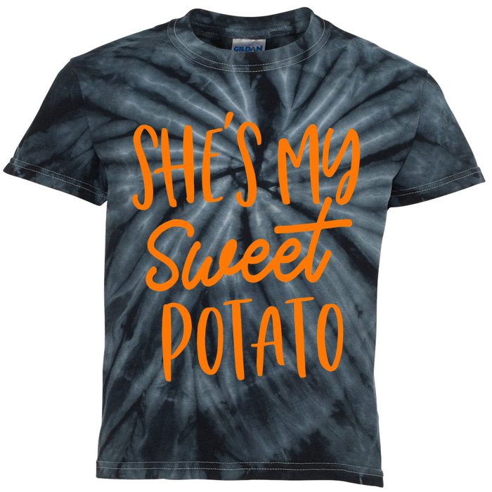 She's My Sweet Potato I Yam Set Couples Thanksgiving Funny Kids Tie-Dye T-Shirt