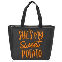 She's My Sweet Potato I Yam Set Couples Thanksgiving Funny Zip Tote Bag