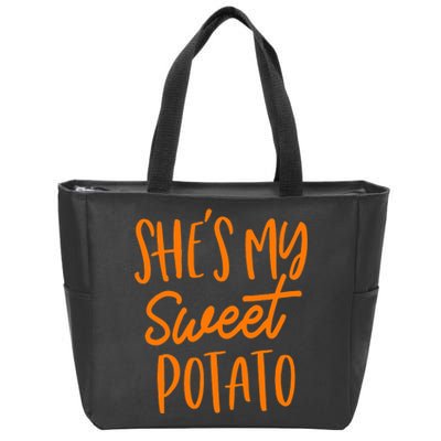 She's My Sweet Potato I Yam Set Couples Thanksgiving Funny Zip Tote Bag