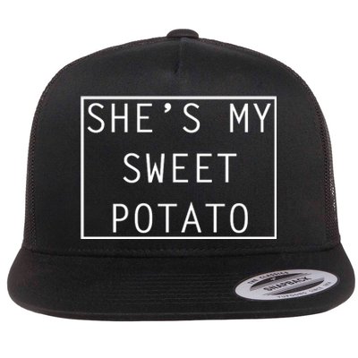 SheS My Sweet Potato I Yam Thanksgiving Graphic Flat Bill Trucker Hat