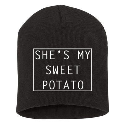 SheS My Sweet Potato I Yam Thanksgiving Graphic Short Acrylic Beanie