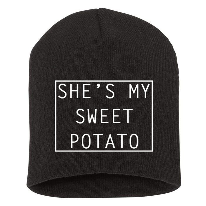 SheS My Sweet Potato I Yam Thanksgiving Graphic Short Acrylic Beanie