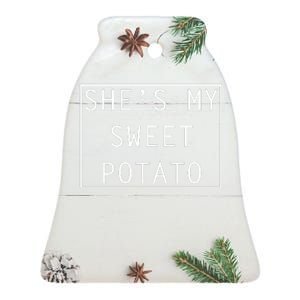 SheS My Sweet Potato I Yam Thanksgiving Graphic Ceramic Bell Ornament