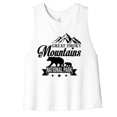 Smoky Mountains Women's Racerback Cropped Tank