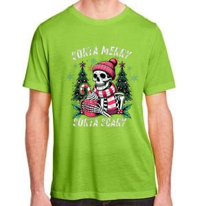 Sorta Merry Sorta Scary Skeleton Xmas Tree Christmas Pajamas Adult ChromaSoft Performance T-Shirt