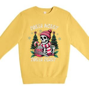 Sorta Merry Sorta Scary Skeleton Xmas Tree Christmas Pajamas Premium Crewneck Sweatshirt