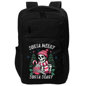 Sorta Merry Sorta Scary Skeleton Xmas Tree Christmas Pajamas Impact Tech Backpack