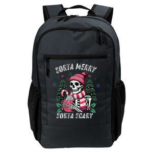 Sorta Merry Sorta Scary Skeleton Xmas Tree Christmas Pajamas Daily Commute Backpack