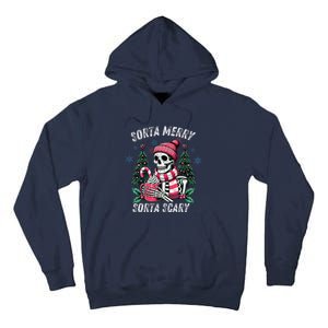 Sorta Merry Sorta Scary Skeleton Xmas Tree Christmas Pajamas Tall Hoodie