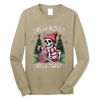 Sorta Merry Sorta Scary Skeleton Xmas Tree Christmas Pajamas Long Sleeve Shirt