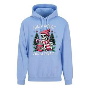 Sorta Merry Sorta Scary Skeleton Xmas Tree Christmas Pajamas Unisex Surf Hoodie