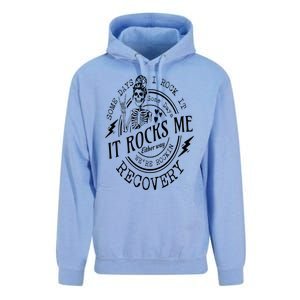 Skull Mom Some Days I Rock It Some Days It Rocks Me Recovery Unisex Surf Hoodie