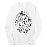 Skull Mom Some Days I Rock It Some Days It Rocks Me Recovery Long Sleeve Shirt