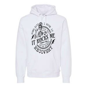 Skull Mom Some Days I Rock It Some Days It Rocks Me Recovery Premium Hoodie