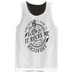 Skull Mom Some Days I Rock It Some Days It Rocks Me Recovery Mesh Reversible Basketball Jersey Tank