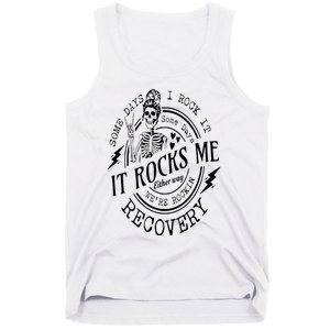 Skull Mom Some Days I Rock It Some Days It Rocks Me Recovery Tank Top