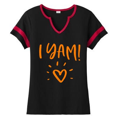 She's My Sweet Potato I Yam Set Couples Thanksgiving Ladies Halftime Notch Neck Tee