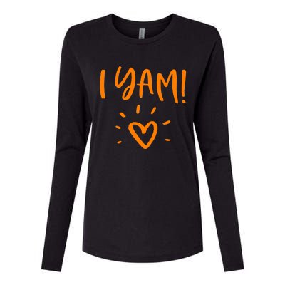 She's My Sweet Potato I Yam Set Couples Thanksgiving Womens Cotton Relaxed Long Sleeve T-Shirt