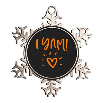 She's My Sweet Potato I Yam Set Couples Thanksgiving Metallic Star Ornament