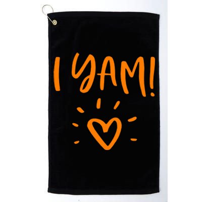 She's My Sweet Potato I Yam Set Couples Thanksgiving Platinum Collection Golf Towel