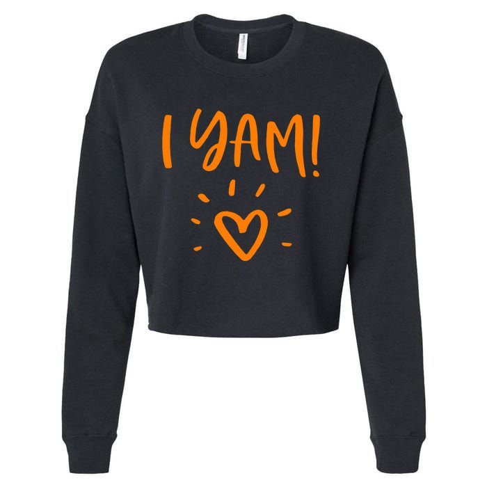 She's My Sweet Potato I Yam Set Couples Thanksgiving Cropped Pullover Crew