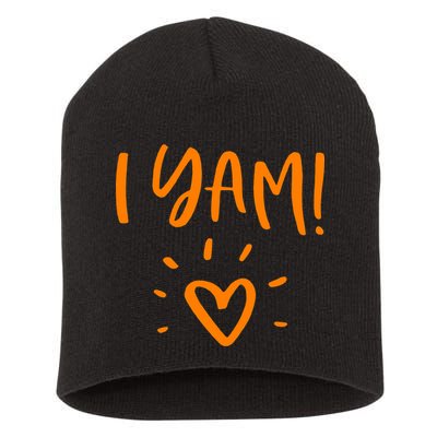 She's My Sweet Potato I Yam Set Couples Thanksgiving Short Acrylic Beanie