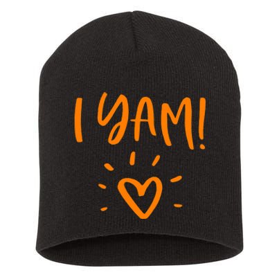 She's My Sweet Potato I Yam Set Couples Thanksgiving Short Acrylic Beanie